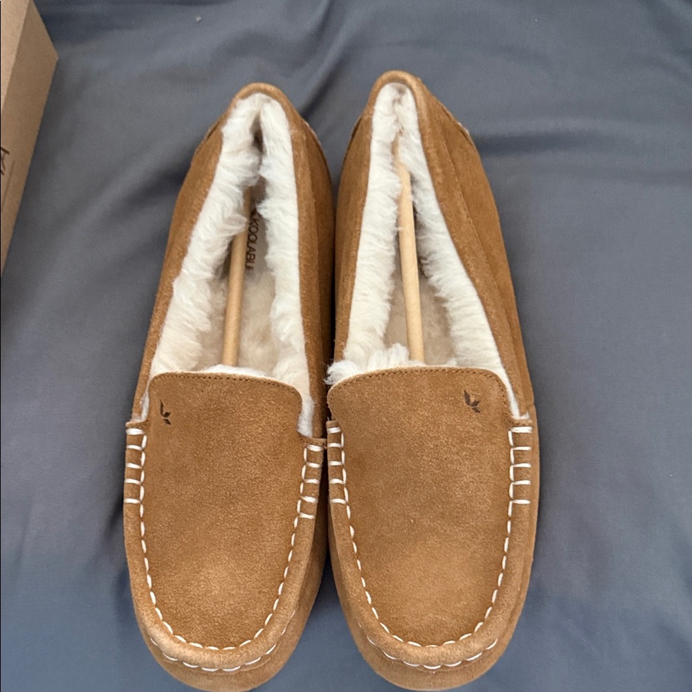 Koolaburra Brown Moccasins with Cream Lining